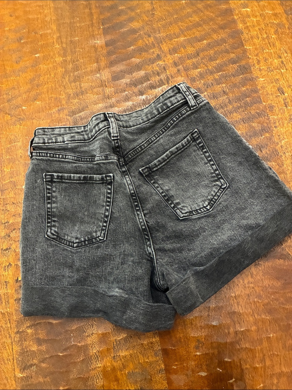 wild fable Black Washed High-Rise Jean Shorts - Picture 4 of 4